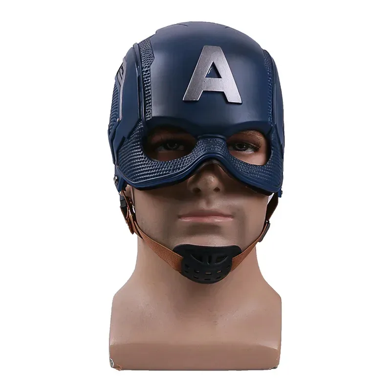 

♥ 2025 New Cosplay Superhero Captain America Helmet Steven Rogers Mask Rubber Man Adult Halloween Costumes Party P ★☆ly99