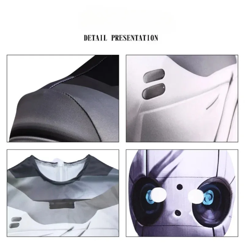 

COSda@Movie The Wild Robot Cosplay Costume Rozzum Jumpsuits Bodysuits One-piece for Boys Mens Adults Halloween Party PropsCOSda@