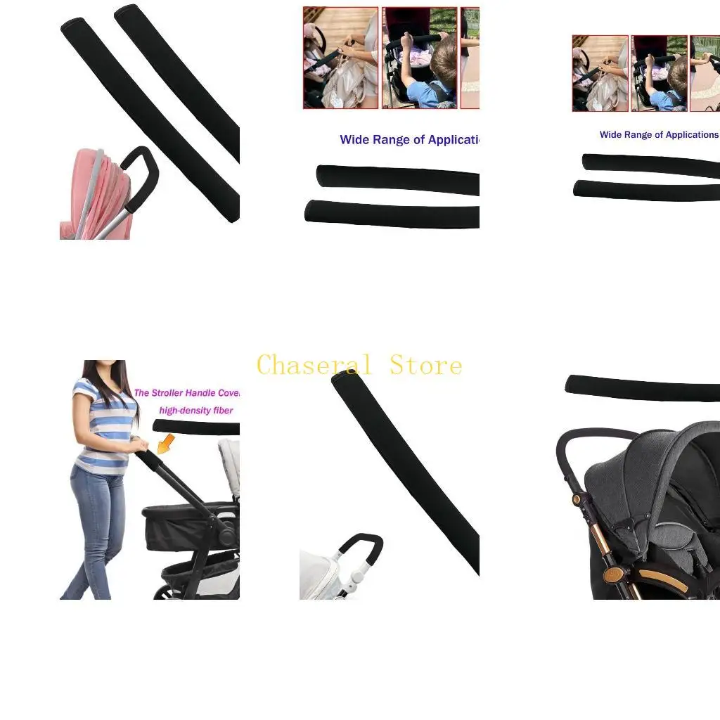 

E7CE водонепроницаемая ручка для коляски, нескользящая удобная ручка, простая установка, защита ручки для детских колясок для