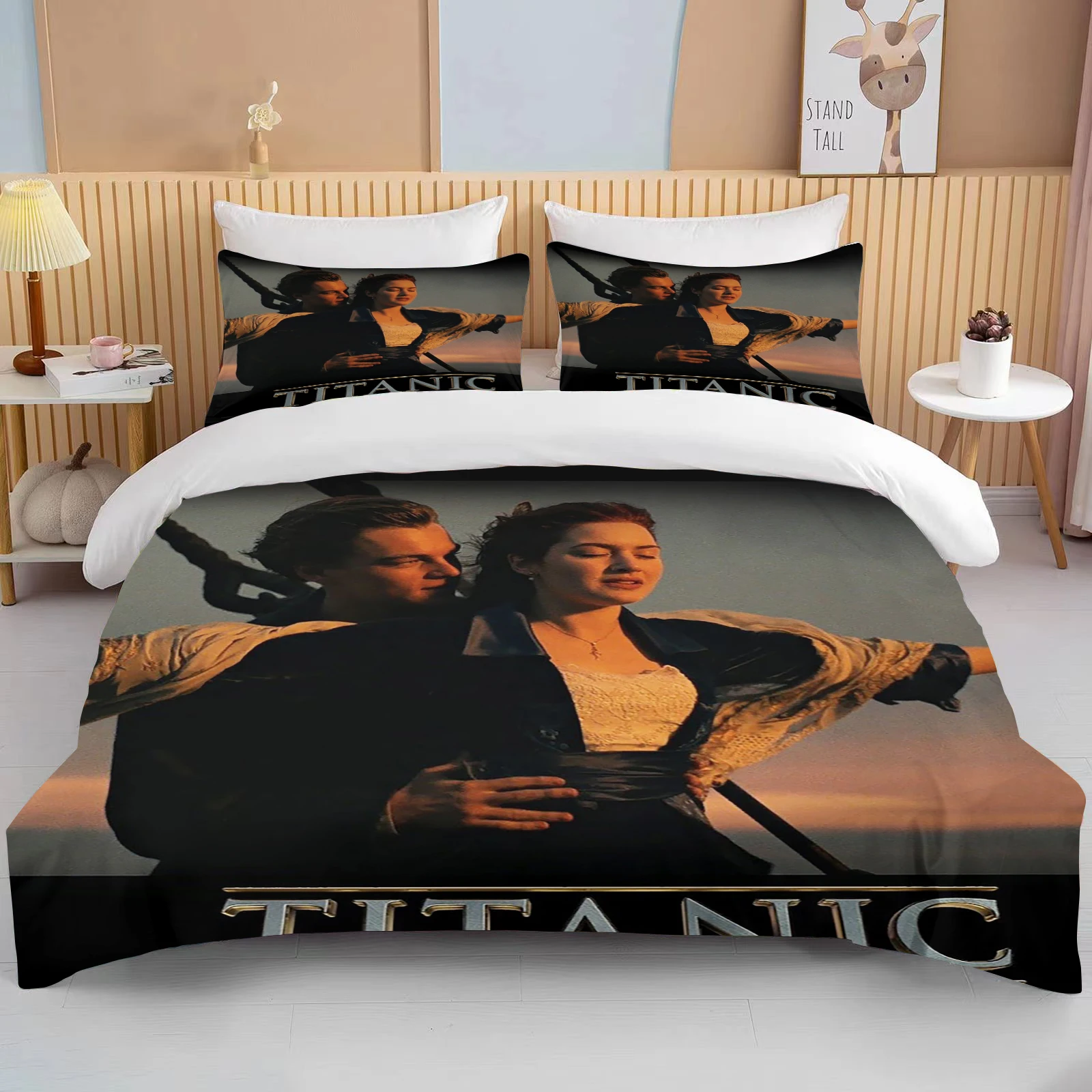 

Design Titanic Jack And Rose Bedding Set Romantic Lover Movies Duvet Cover Sets King Queen Twin Size Couple Gift Bedclothes