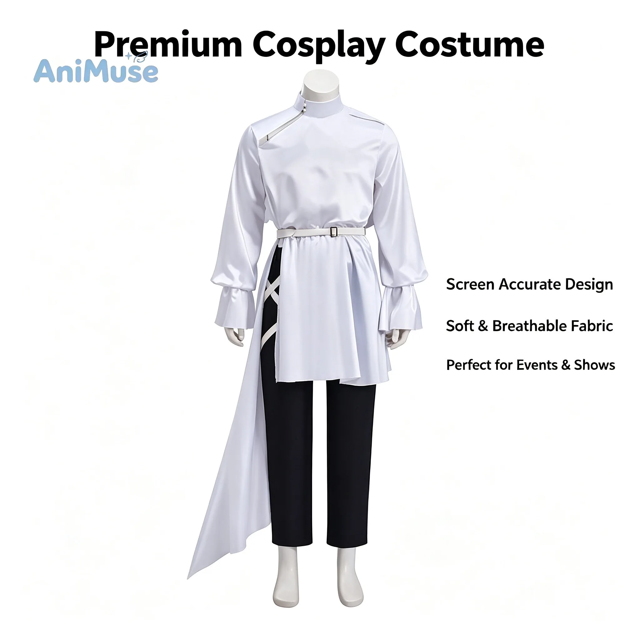 Anime Alien Stage R5 Luca Cosplay Costume Full Set White Outfit Halloween Comic Con AniMuse