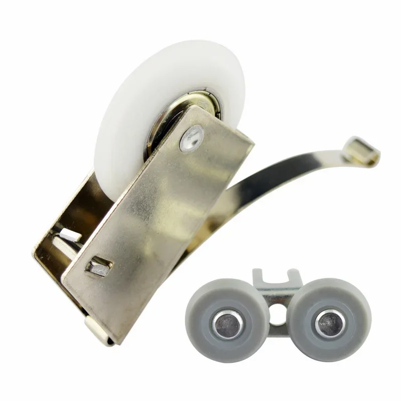 1 Set bathroom sliding door CAM silent hanging wheel runner kit sliding door bottom pulley wheels titanium alloy bearing shaft