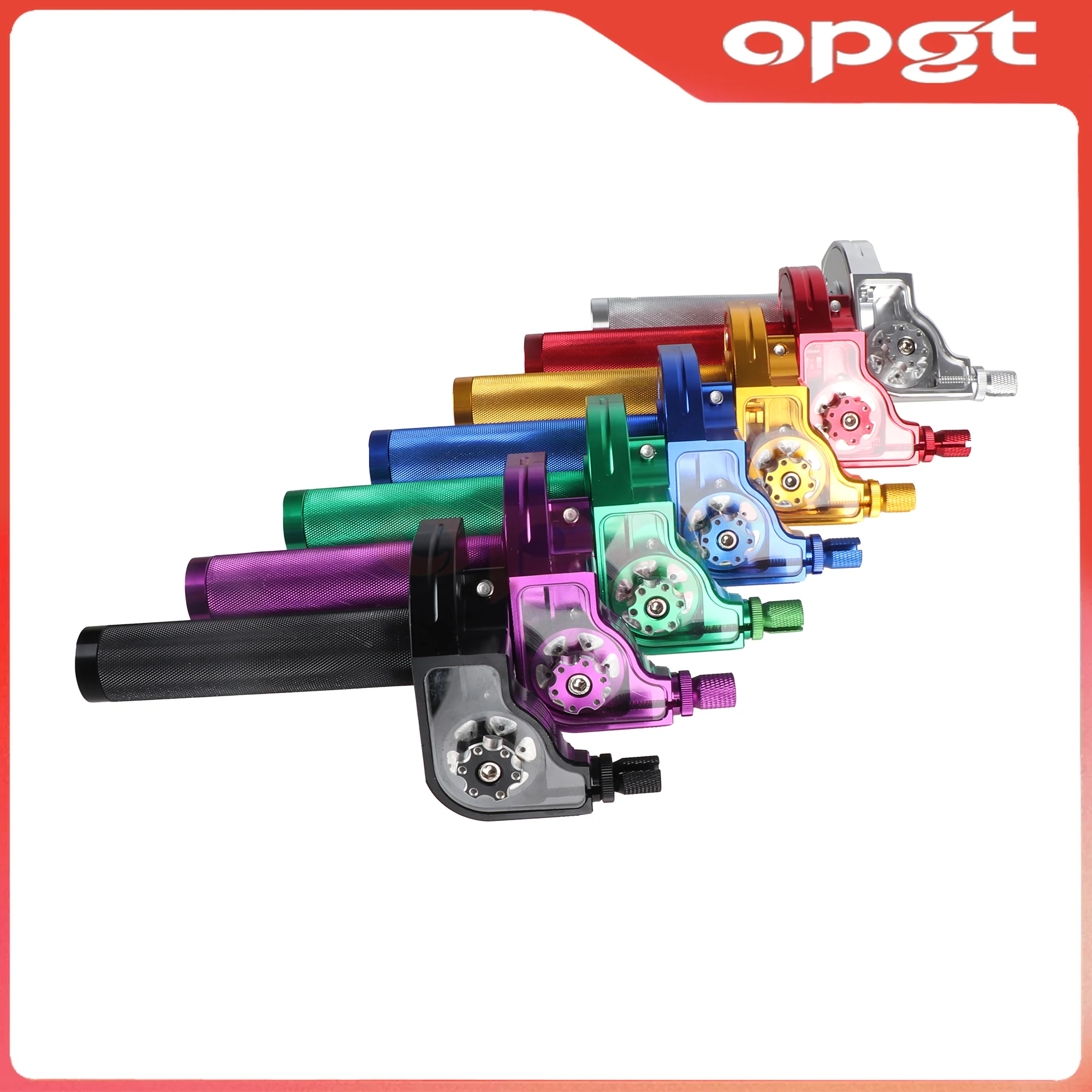 OPGT ZSDTRP 22mm Universal CNC Aluminum Accelerator Throttle Twist Grips Handlebars For Motorcycle Moped Scooter Bike M10*1.5