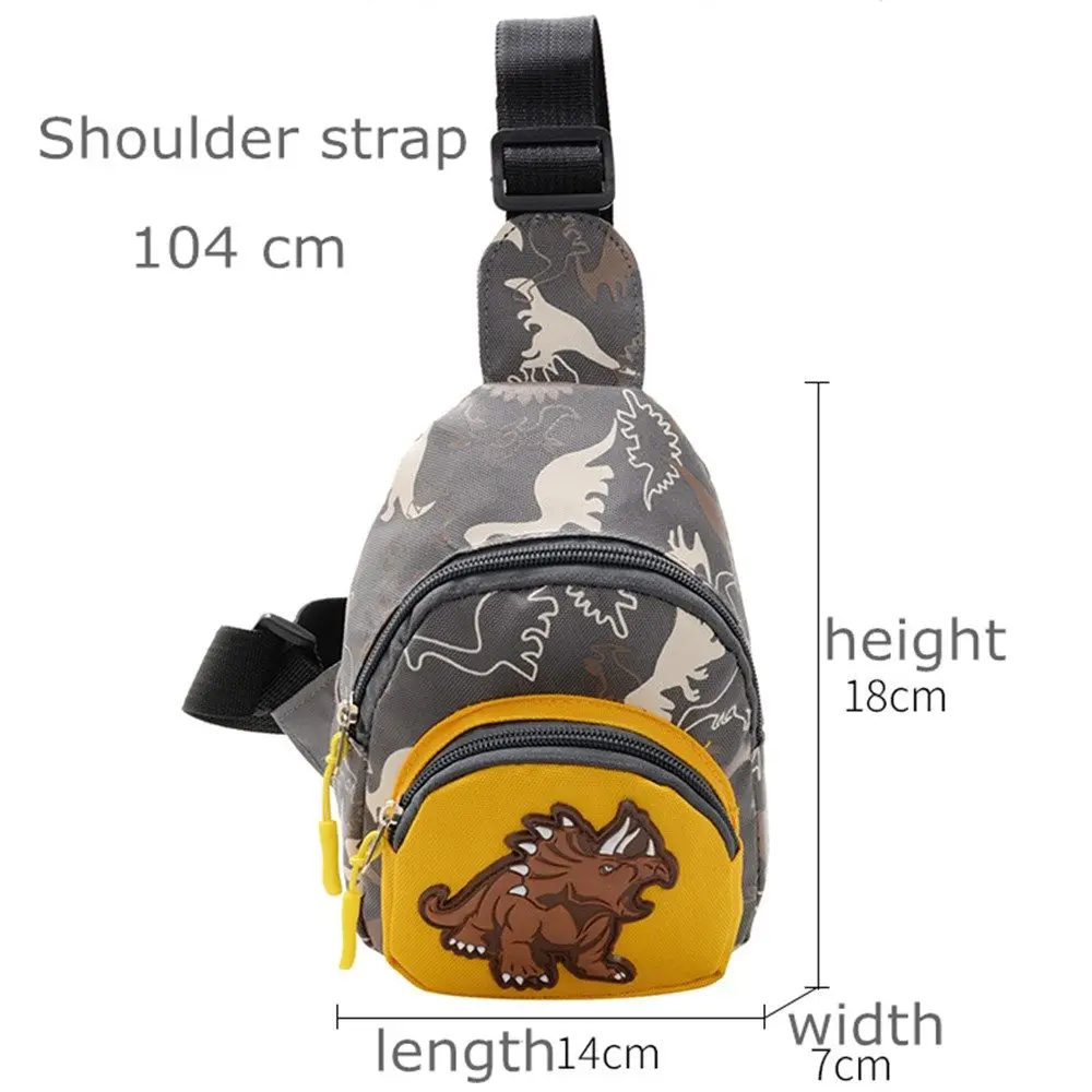 Baby Girls Boys Sling Bag Cute Dinosaur Cartoon Kids Bag Child Waist Bag Travel Shoulder Bag For Toddler Preschool Kids