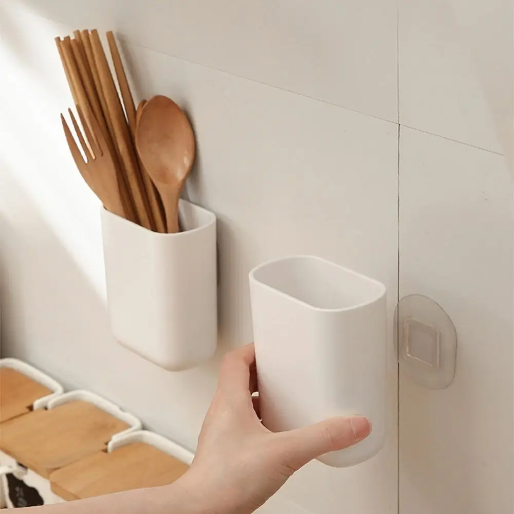 Creative Wall-mounted Storage Box Drain Basket Simple Toothbrush Holder Toothpaste Cup Holder Portable Bathroom Supplies