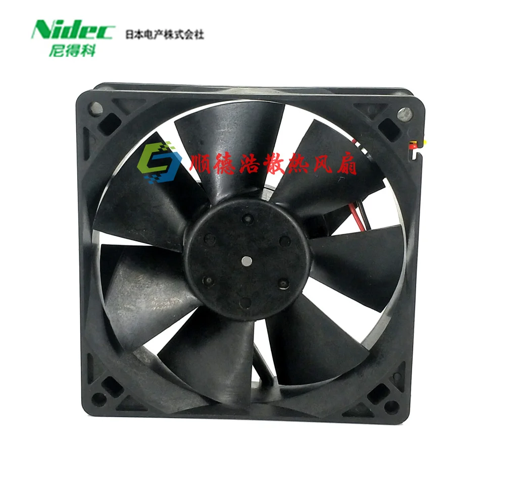 Ventilador de refrigeração do servidor Nidec 3-Wire, D09T-12TS3, DC 12V, 0.55A, 90x90x25mm