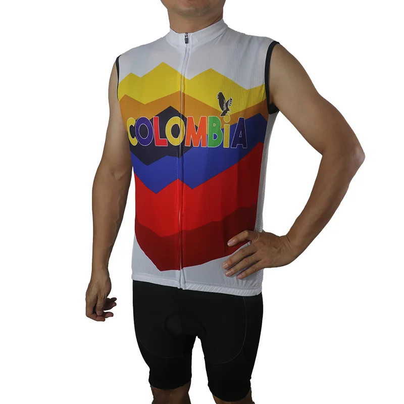 

Bicycle Sleeveless Vest for Road Cycling, MTB Shirt, Downhill Clothes, Jacket, Outdoor Waistcoat, Jersey, Bib Wear, Colombia