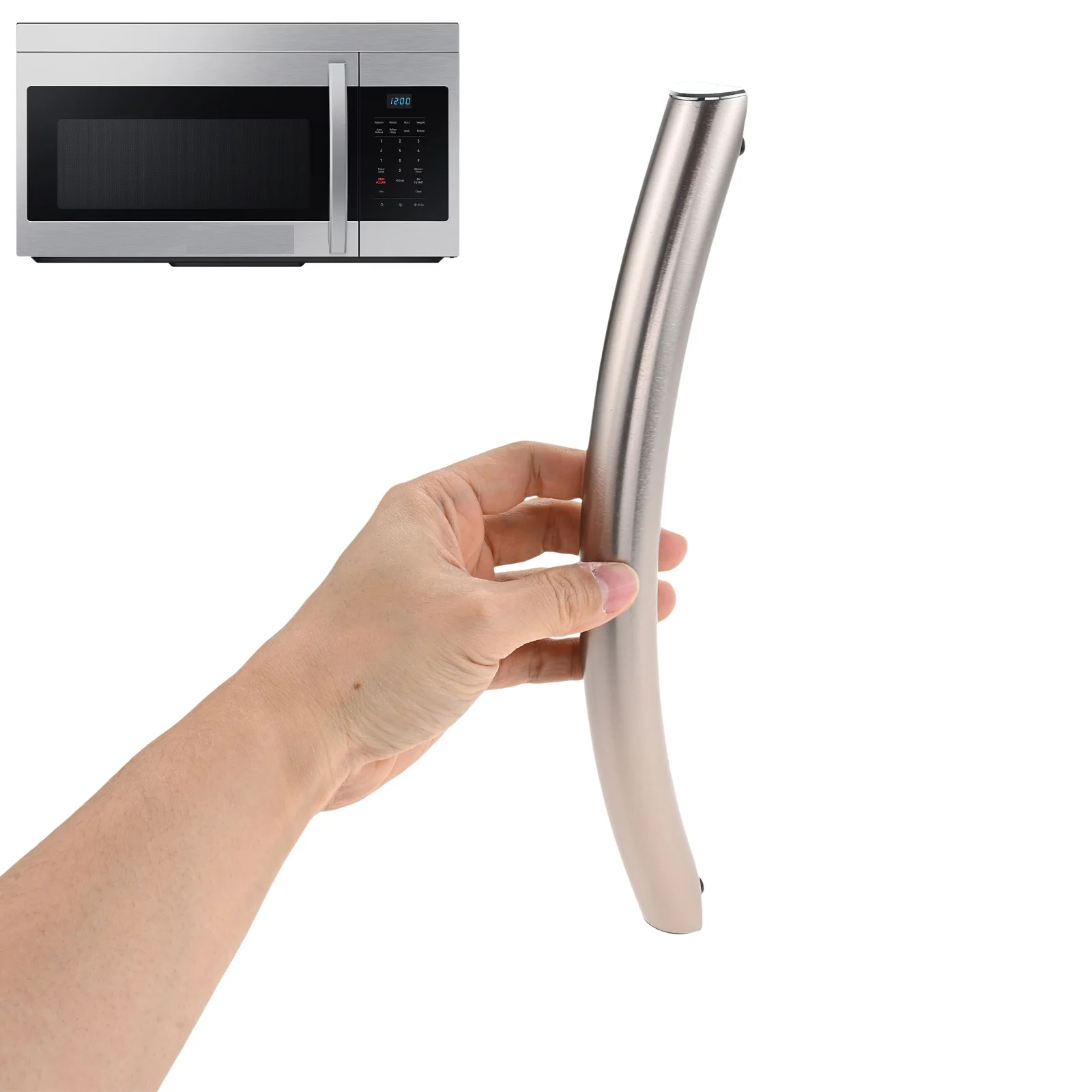 ME16A4021AS Microwave Door Handle with 2 screws DE94-04313F Assembly Handle for Samsung Microwave Aluminum Alloy Easy Install