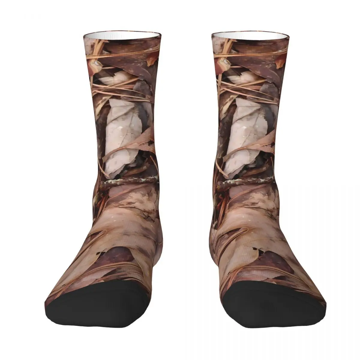 Real Tree Camouflage Leaves In Nature Photograph Men Women Socks Outdoor Novelty Spring Summer Autumn Winter Stockings Gift