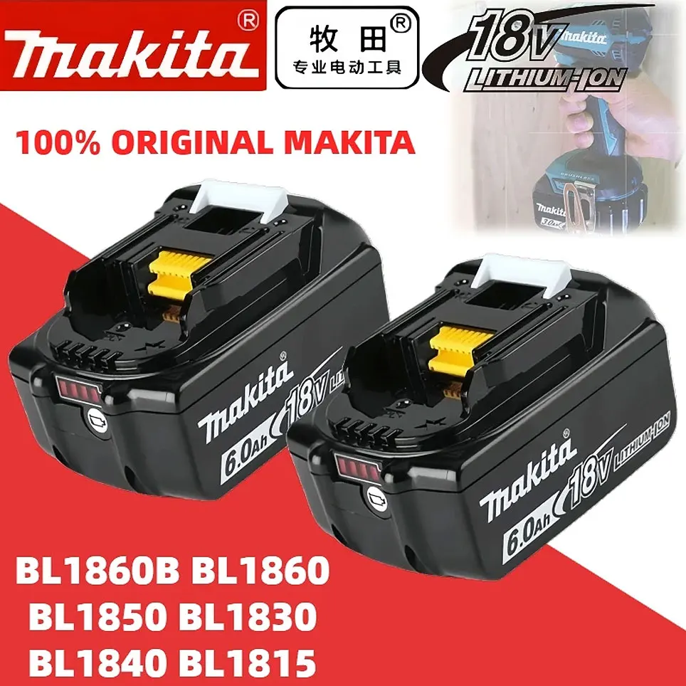 

Makita 18V Battery 6000mAh Rechargeable Power Tools Battery 18V makita with LED Li-ion Replacement LXT BL1860B BL1860 BL1850