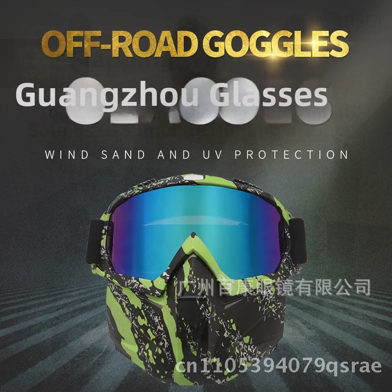 

Motorcycle Riding Helmet Goggles Windproof Anti-UV Anti-Sand Full Frame PC Material Unisex Cycling Safety Goggles in Various