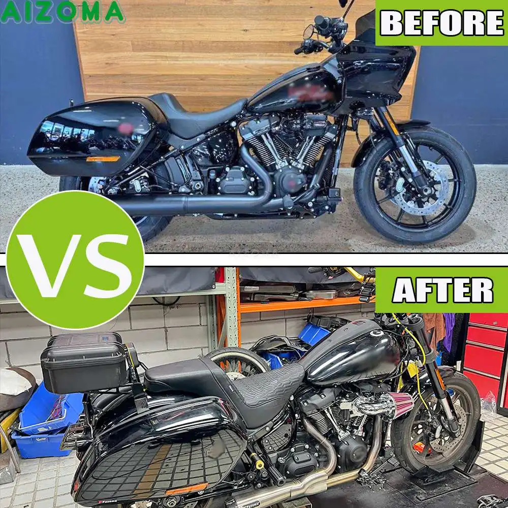 Motorbike Passenger Backrest Sissy Bar Rear Luggage Rack For Harley Softail Low Rider ST FXLRST EI Diablo FXRST Sport Glide FLSB view 6