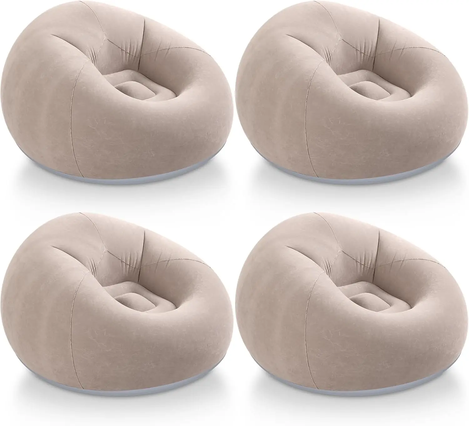 

Надувные кресла-мешки. Выдувной. Кемпинг. Складной. Портативный. Гостиная, спальня, читальная. Кофейный цвет. 4 шт.