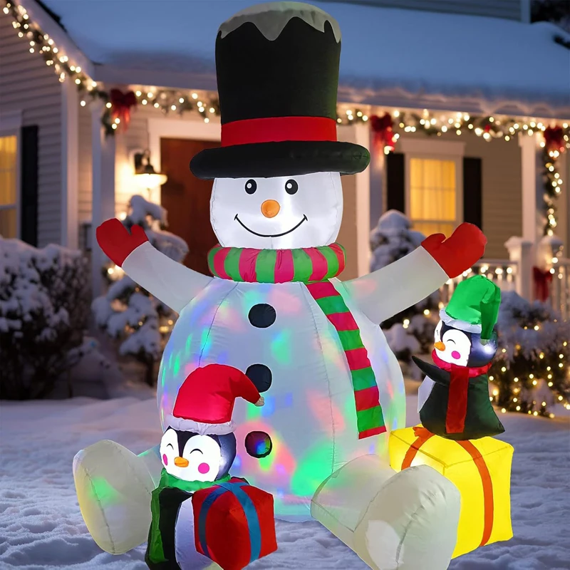 Christmas Snowman Perfect Out-of-home Advertising Light Emitting Diode Lighting Santa Claus Gift Bag Air Mold Party Supplies