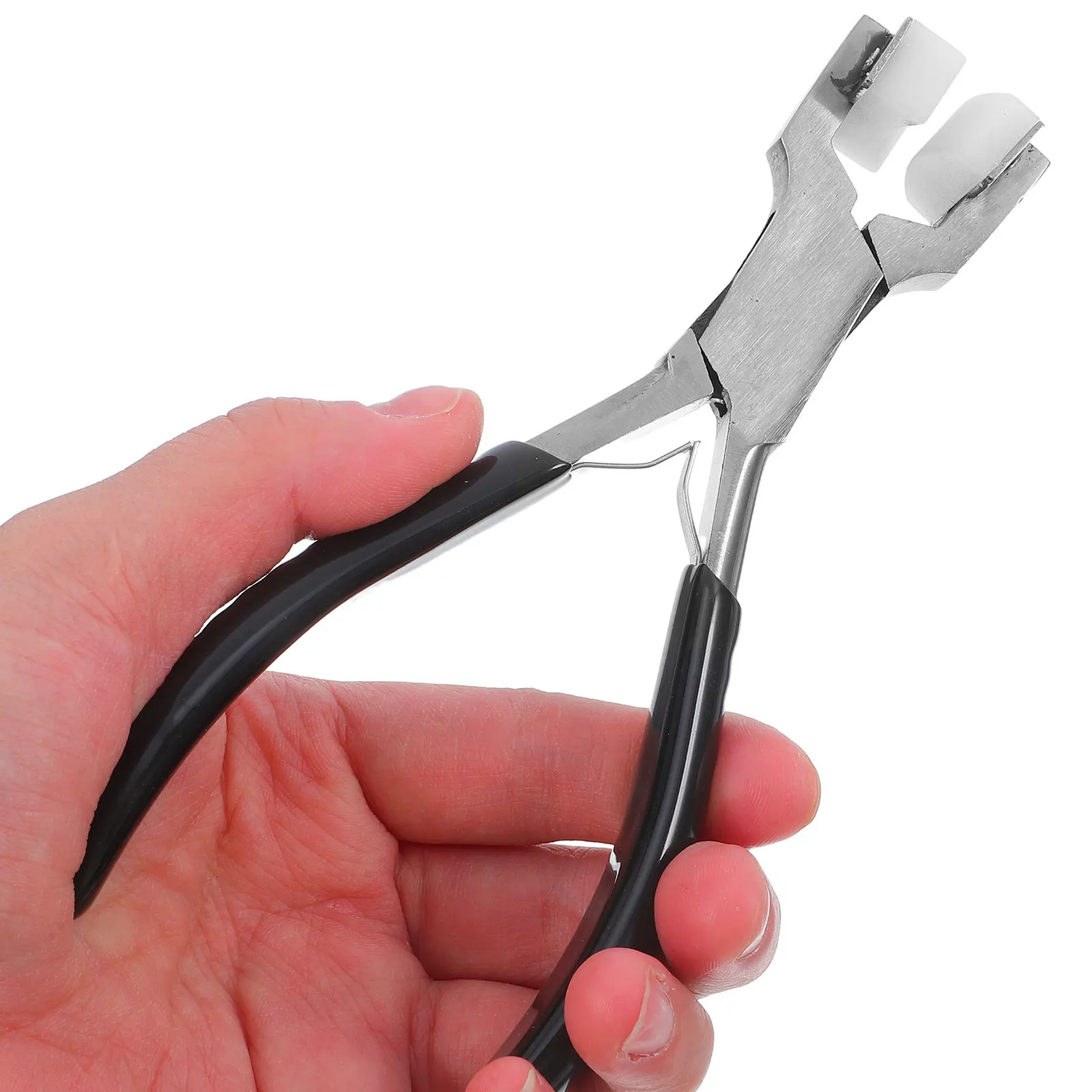 High Precision Stainless Steel Nylon Jaw Flat Nose Pliers for Wire Bending Jewelry Making Bracelet Forming Ring Shaping
