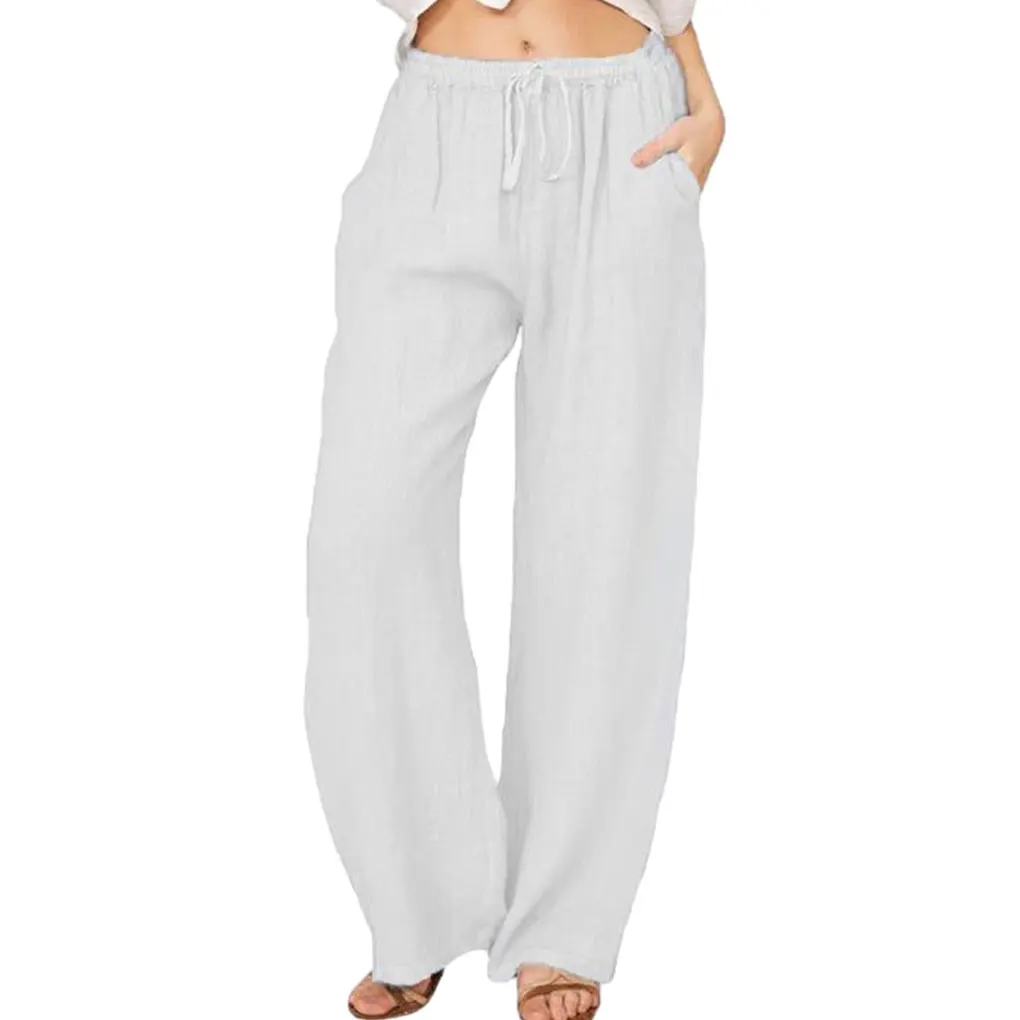 

Stay Fashionable And Comfortable With These Loose Womens Trousers Leisure Time Casual Womens Pants Daily Wearable White XL