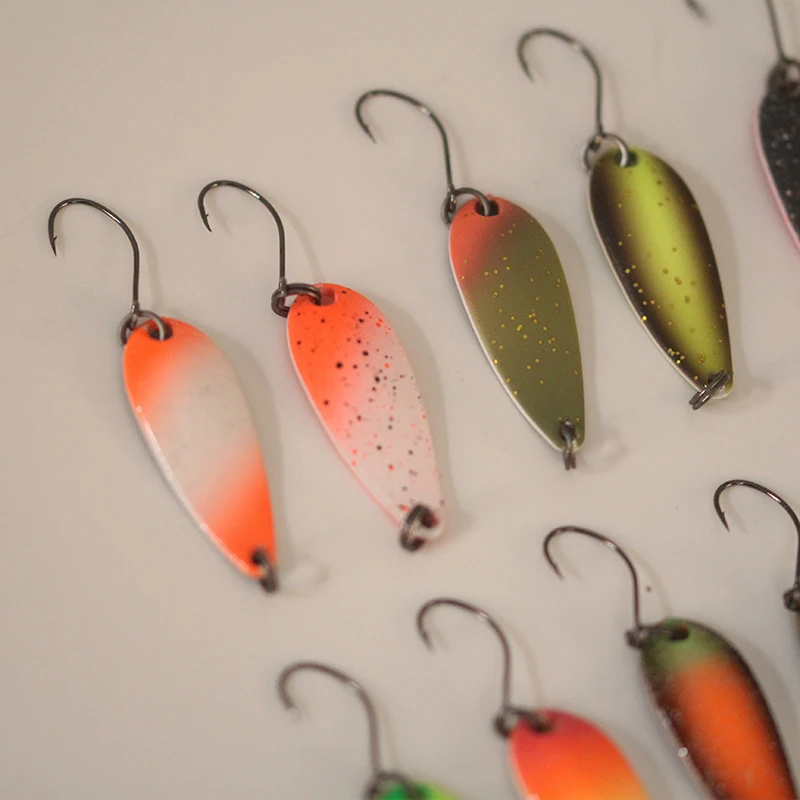 Dohna Peche Leurre Pesca LÖFFEL 2,5 g 30 mm bunter Löffelköder Kupfer Stream Metall Angelköder für Forelle Döbel Barsch Lachs Hecht – Detail 6