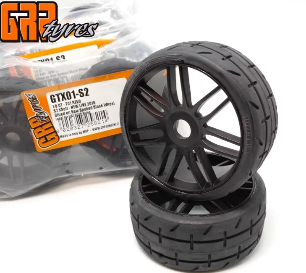 GRP Kyosho KingTair Tire Model rc Tire 1:8 GT T01 REVO S1/S2/S3/S4/S5/S7 Tire set w/ Spoked Wheel on road/off road/Buggy rc car