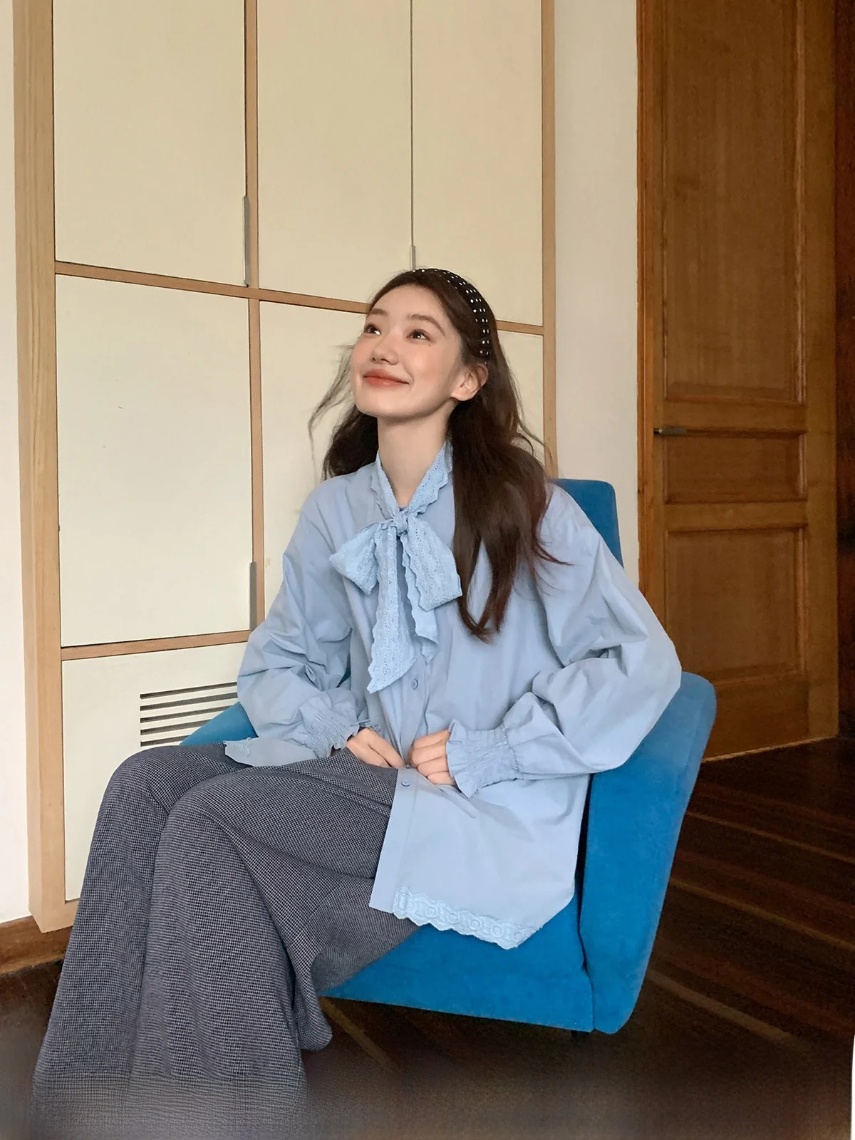 

Hello French Sle Loose Fit Long Sve с вышивкой и рюшами на талии для женщин, осень-зима, новинка Sle для похудения irt