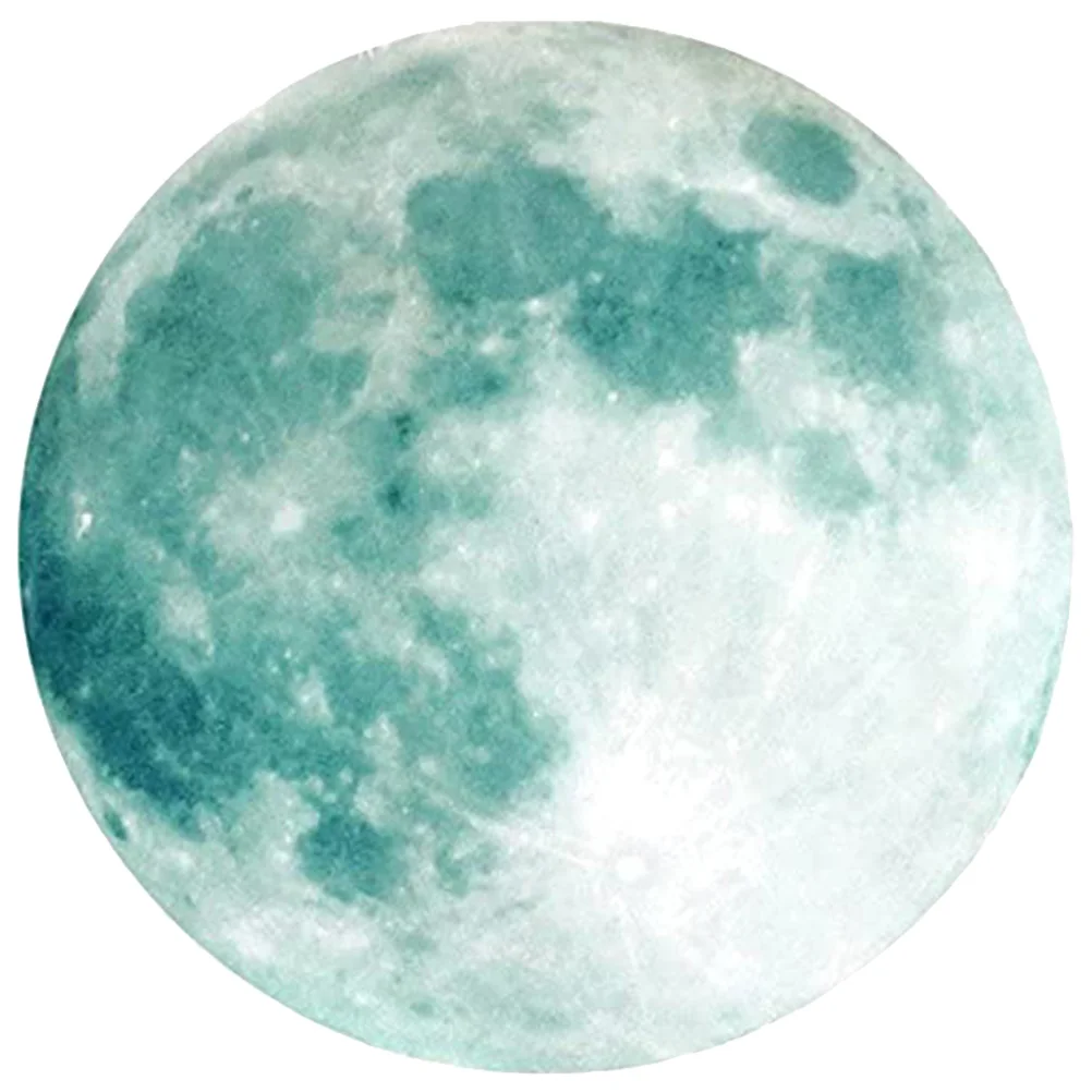 

Luminous Moon Wall Sticker PVC Night Glow Decor 3D Wallpaper Realistic Shape Waterproof Tear Fluorescent Decal
