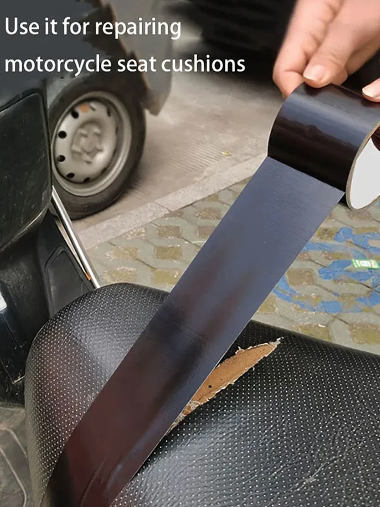 A fita adesiva à base de pano preto é usada para reparo de almofada, assento de couro, sofá, reparo