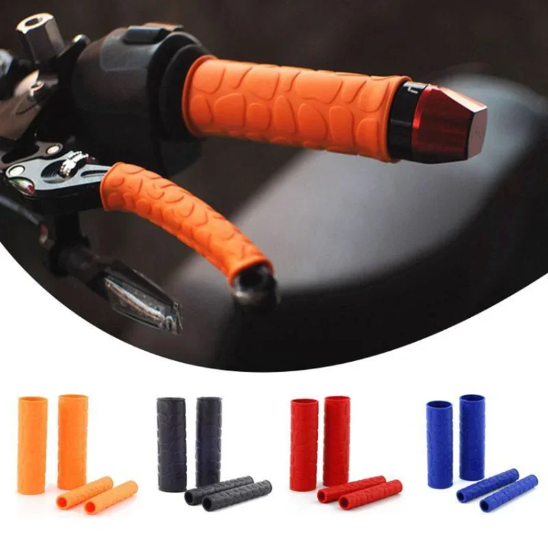 

4Pcs Non-slip Rubber Grip Glove Motorcycle Handle Cover Heat Shrinkable Grip Cover Sleeve Handlebar Covers