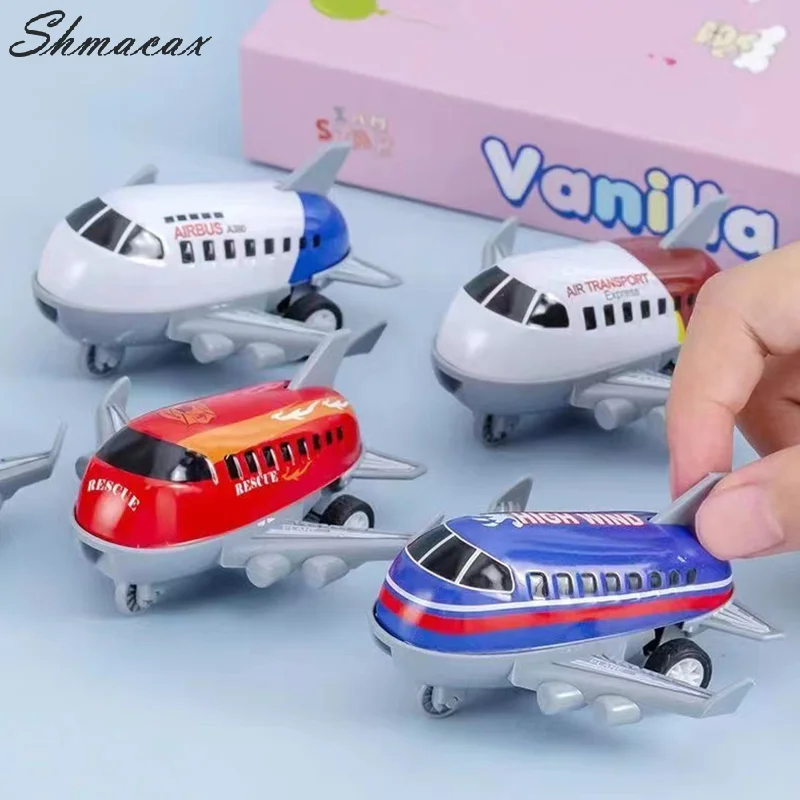 3Pcs Cartoon Mini Plane Toy Pull-back Airplane Toy Kid Birthday Party Carnival Gift Reward Pinata Filler Prize Pack Toy Gift