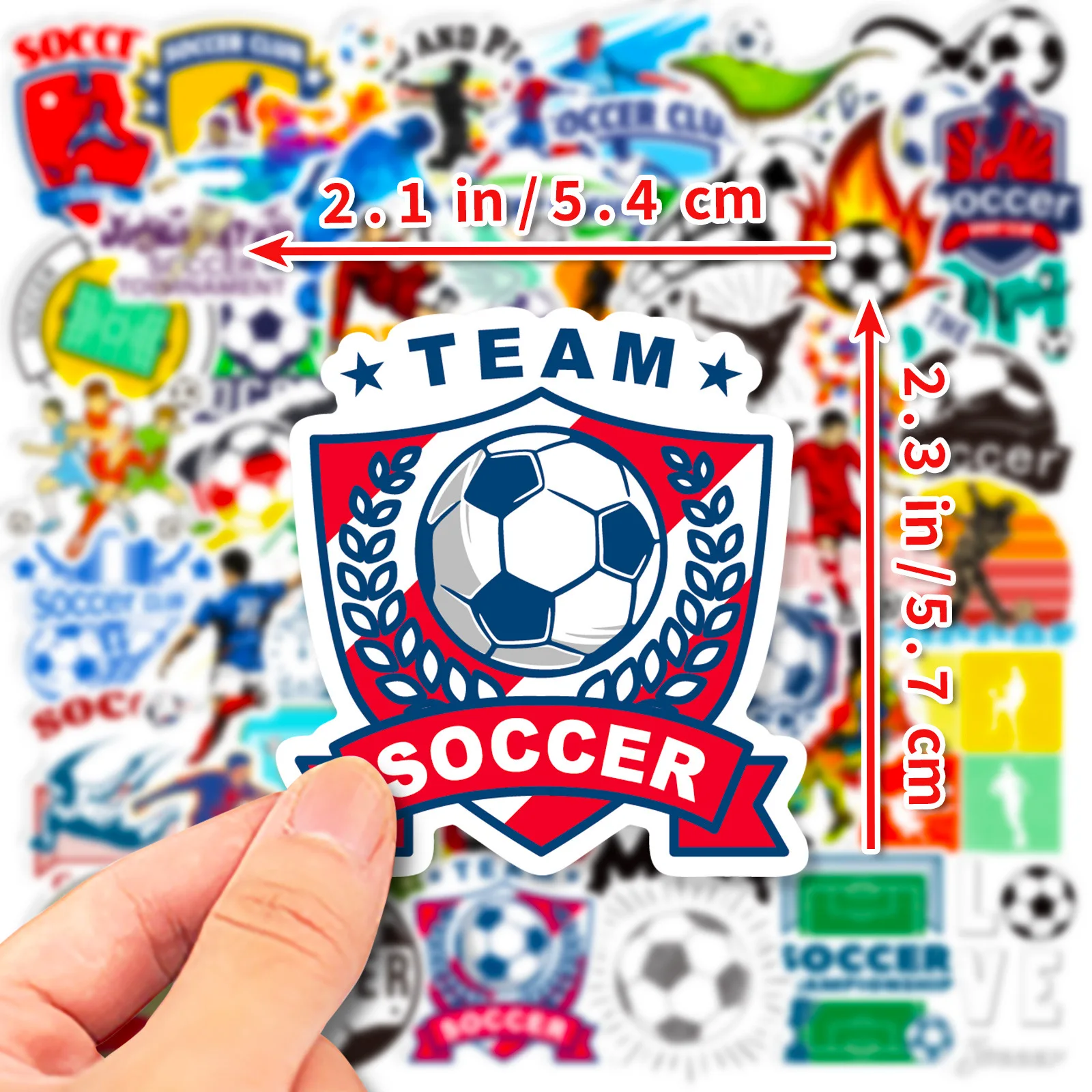 10/25/50pcs Football Soccer Club Aesthetic Stickers Graffiti for Skateboard Car Helmet Suitcase Water Bottle Phone Laptop