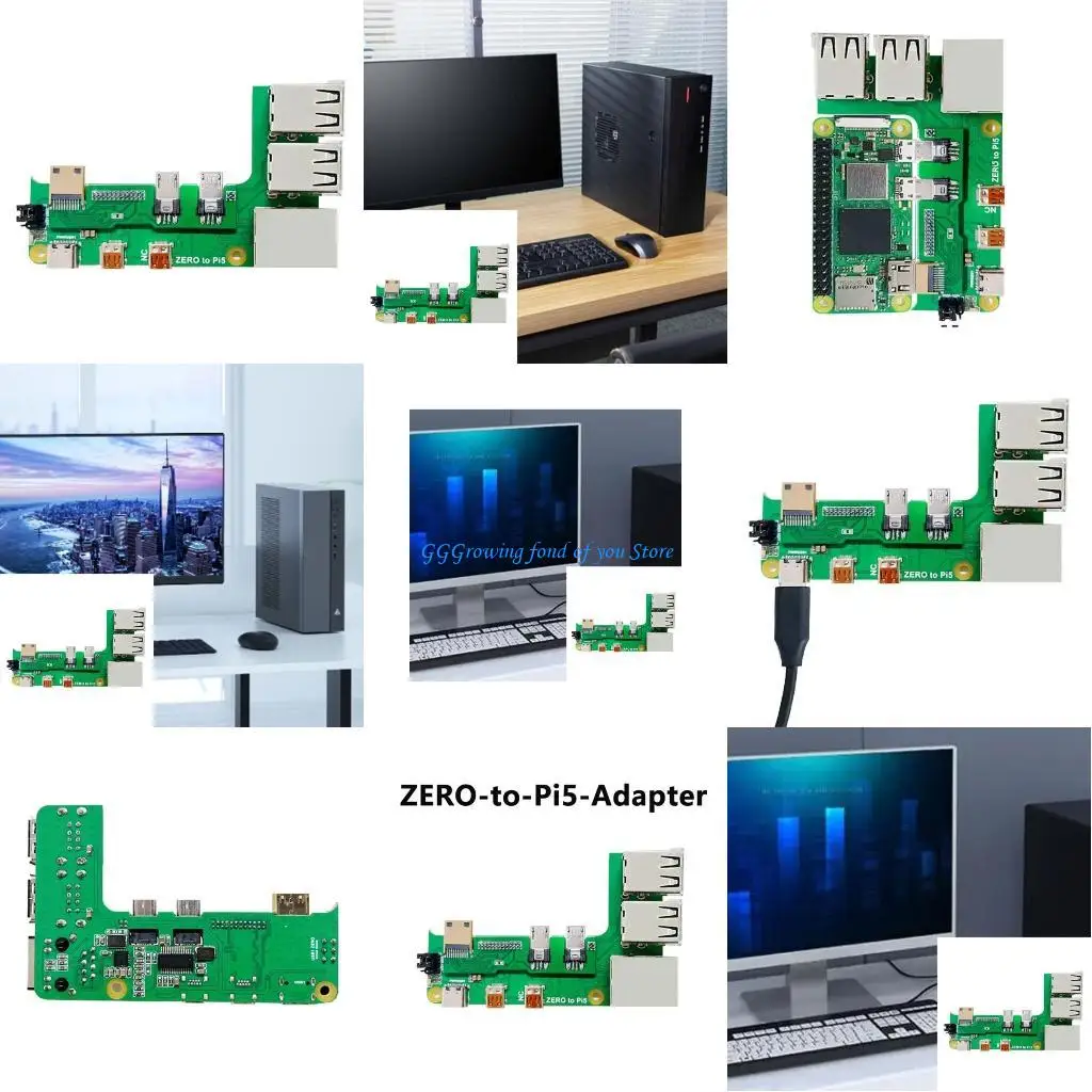 

H9EB for RPi5 Expansion Board with 3 USB3.0 Ports Rj45 Networking Port High speed