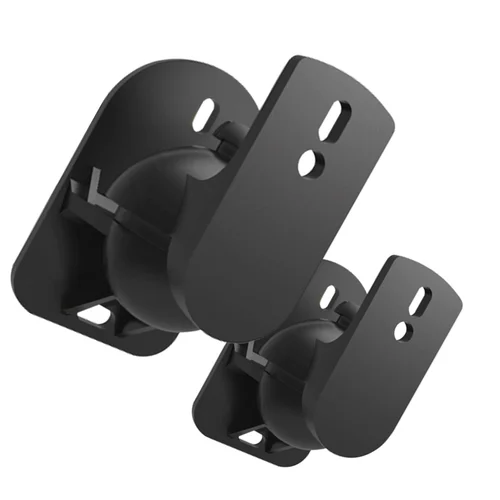 Imagen 2 del producto Soporte de montaje en pared universal para altavoces satelitales de cine en casa, kit de fácil instalación negro, compatible con diseño elegante de 5 kg