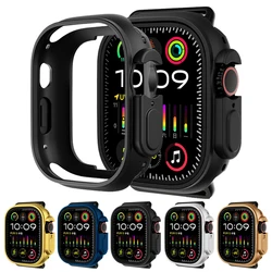 Soft Silicone Case For Apple Watch Cover Ultra 49 mm Full Coverage Protective Bumper Shell For iWatch Ultra 2 49mm for Men Women