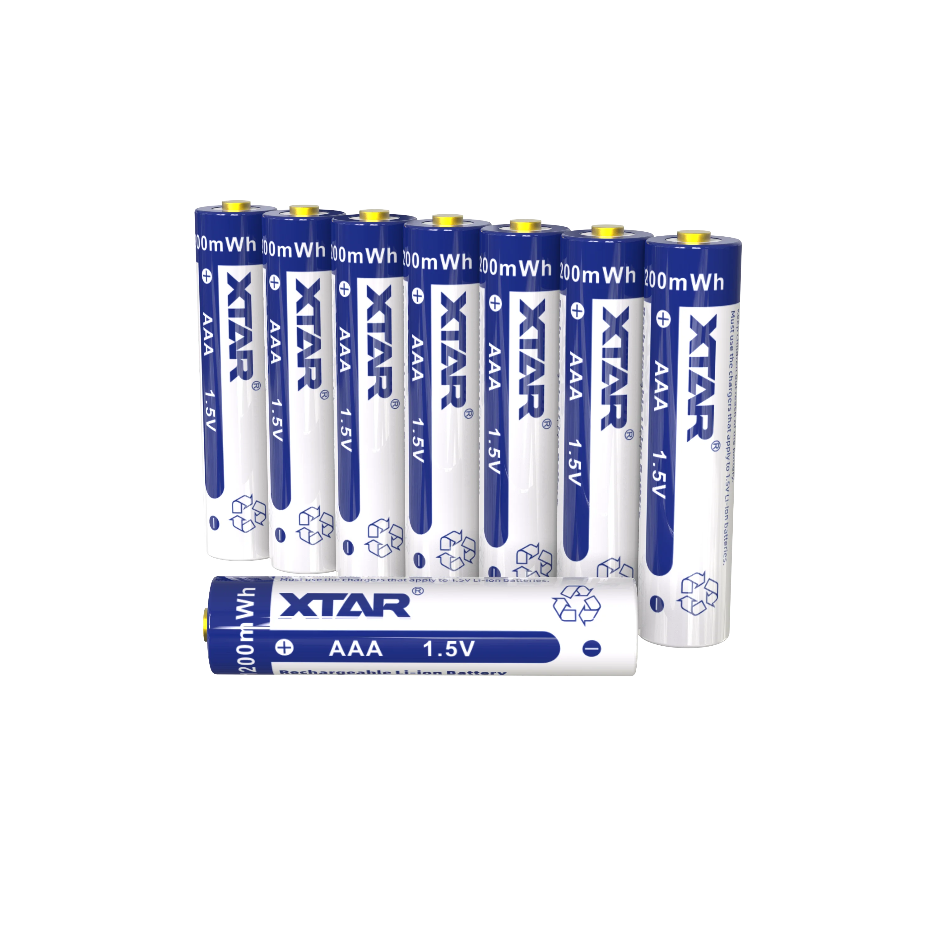 XTAR 4 sztuk 1.5V bateria AAA 1200 mWh akumulator litowo-jonowy maksymalny prąd rozładowania 1.5A bluzka z guzikami baterii dla dzieci zabawki