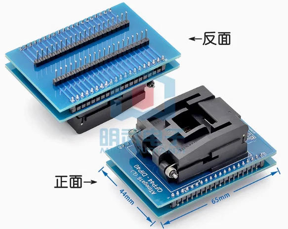 TQFP32 QFP32 TO DIP28 TQFP44 QFP44 TO DIP40 IC Programmer Adapter Chip Test Socket Burning Seat Integrated Circuits