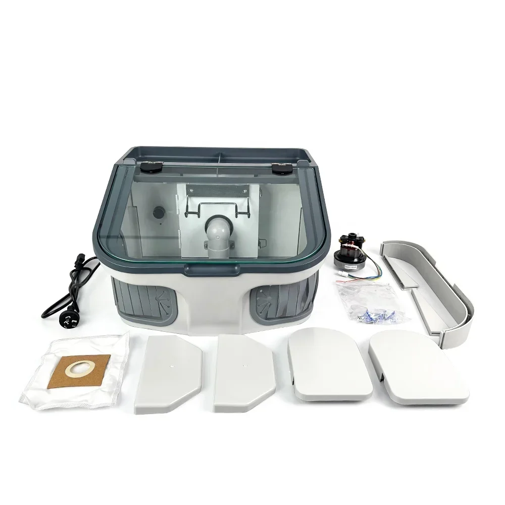 HY Desktop Workshop Sandblasting Cabinet, Built-in Dust Extraction Device Sandblasting Machine with LED Working Light