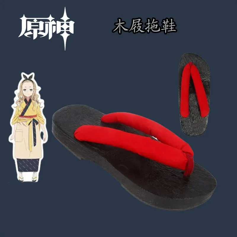 2025 12 أحذية الله الأصلية الأرز زوجة مدينة Fengyuan Wanye قباقيب تأثيري لعبة المقعد السادس الجنود المتناثرة قصر الليل P