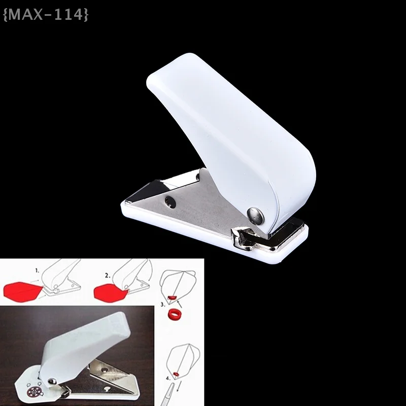 【Ja】Perforadora profesional de alerones para dardos - Herramienta de 1 pieza para perforar anillos metálicos de eje, kit de modificación de alerones