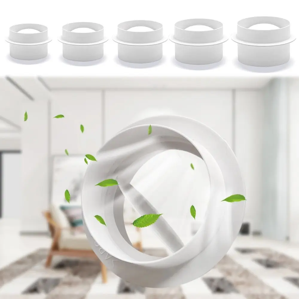 Portable Plastic Pipe Check Valve Round 78/95/113/148/190mm Pipe Draft Blocker Air Duct Check Ventilation Valve Home