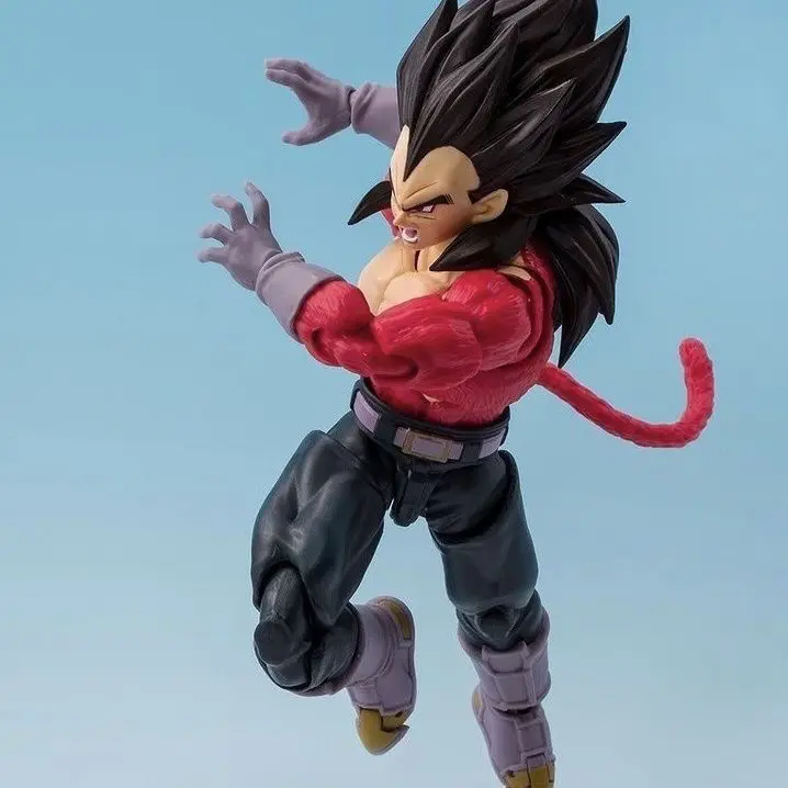 Figura de acción de Dragon Ball Vegeta Super Saiyan serie 4, 15cm, colección de figuras de Anime de Pvc, modelo de decoración, juguetes, regalos de cumpleaños