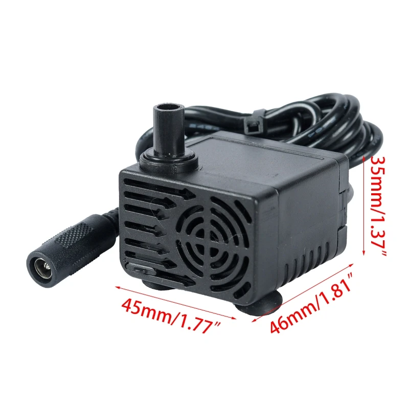 Cực êm 9V-12V 4-5W 500L Tốc độ dòng chảy Máy bơm không chổi than chống nước Mini Dropship