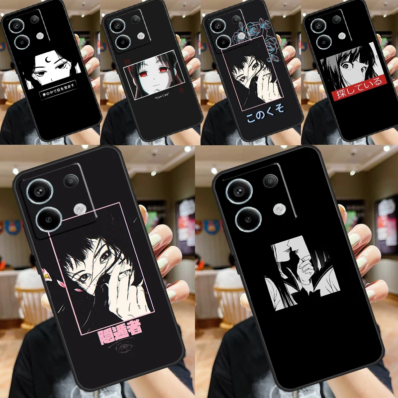 Japanese Anime Aesthetic Case For Xiaomi Redmi Note 11 9 10 12 13 Pro Plus 9S 10S 11S 12S Remdi 13 12 C 9C 10C Cover