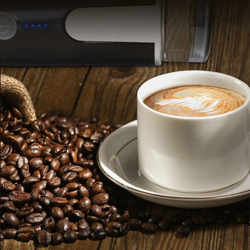 

170ML Coffee Brewer Portable Capsule Coffee Machine Rechargrable Compatible with Capsule & Ground Coffee for Home Kitchen Office