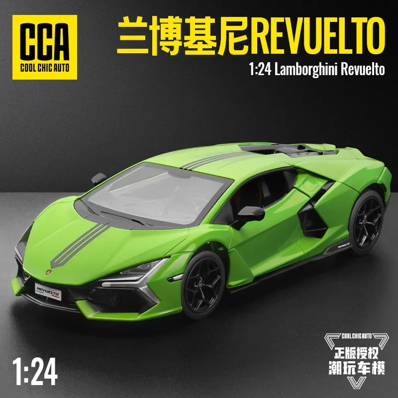 CCA1/24 Lam REVUELTO alloy car model new bull sports car simulation car sound and light children's toy