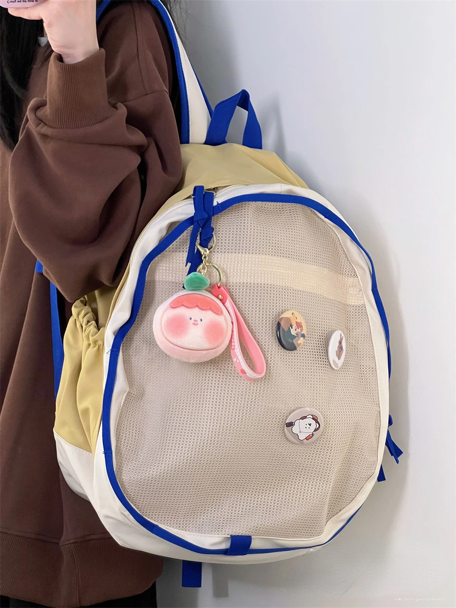 Tas pelajar Jepang ransel perjalanan kapasitas besar ransel desain Niche sederhana cantik semua gaya Korea wanita