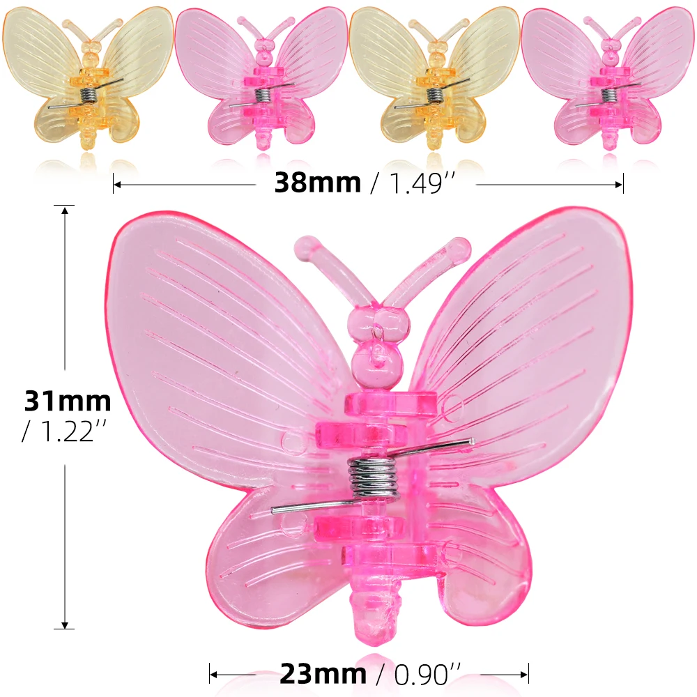 Beautiful Butterfly Clamps Orchid Clips Plastic Garden Plant Dragonfly for Support Flower Vine Decoration Ornamental Clips Mixed