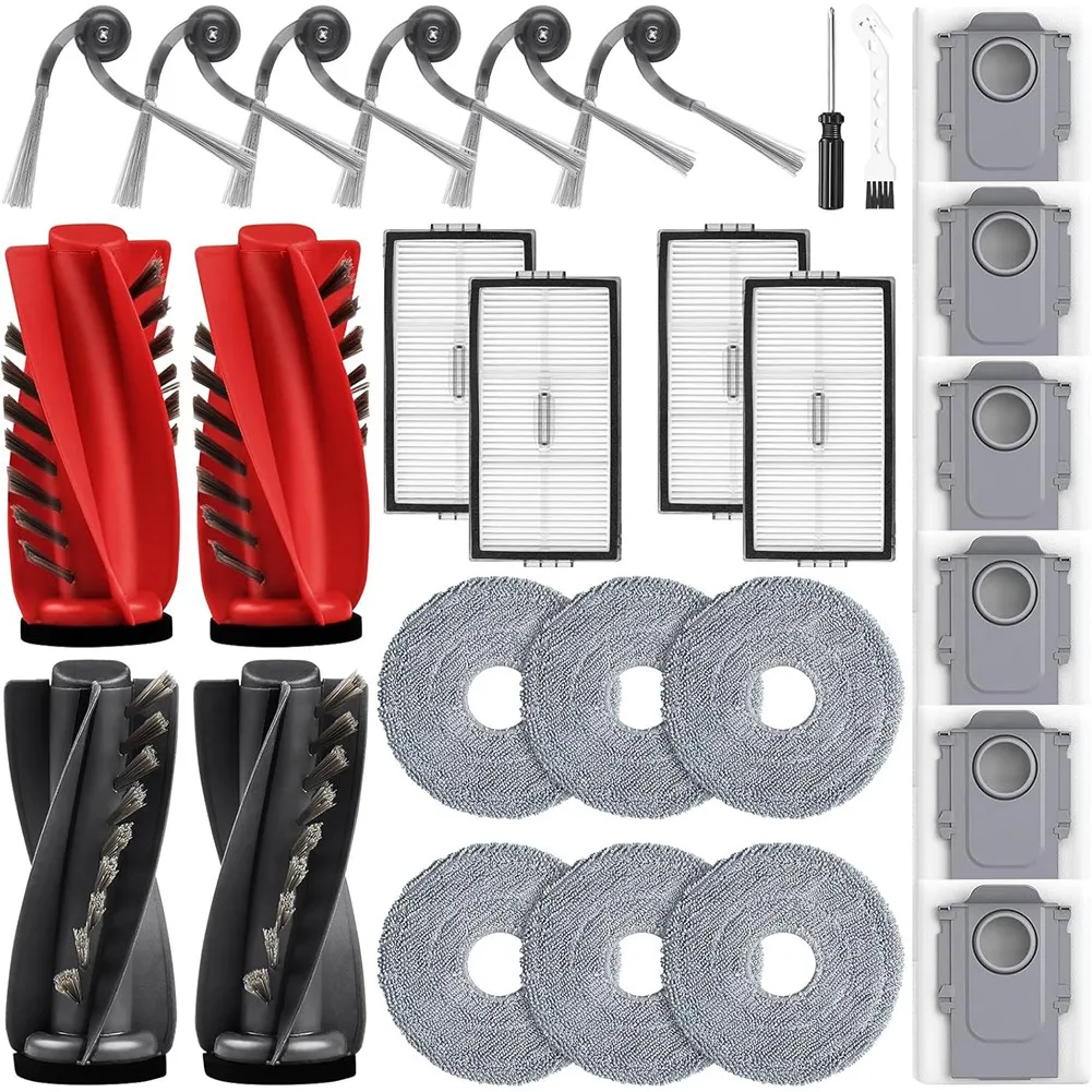 A86I-Zubehör-Set für Roborock Saros 10R Roboter-Staubsauger, Hauptseitenbürste, Hepa-Filter, Mopptuch, Staubbeutel