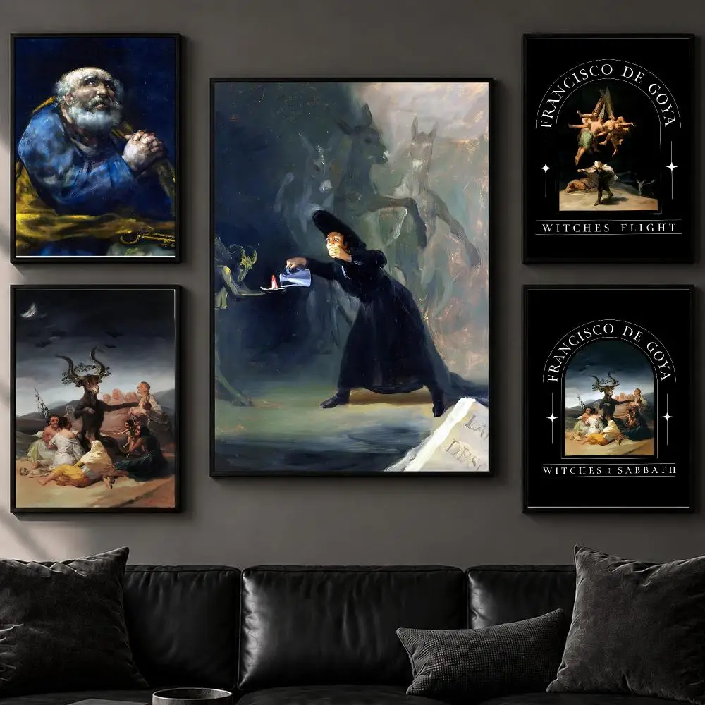 Artist F-Francisco GoyaS Poster Art  Self-Adhesive No Glue Residue Wall Decor for Bedroom Living Room