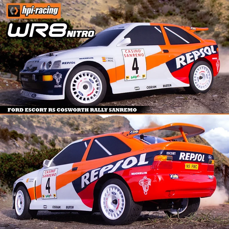 

HPI WR8 Flux 1/8 Scale Electric Remote Control Ford Escort Rally Car Toy High Speed Off Road Vehicle Model