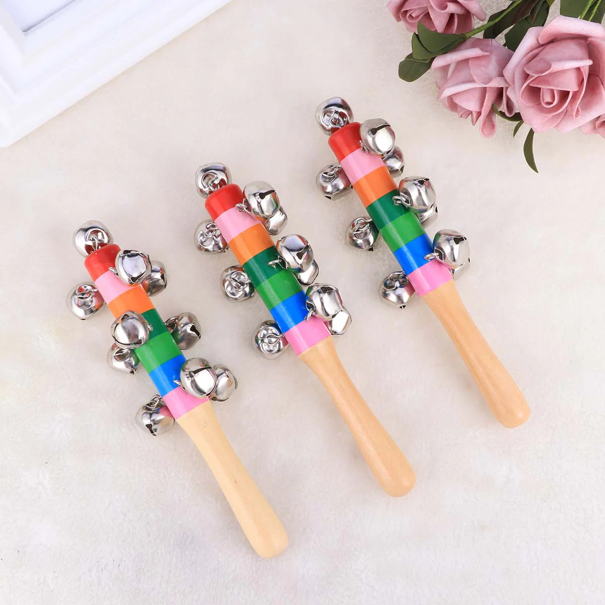 3 Pcs Hand Jingle Bells Kids Toys Musical Instrument Instruments