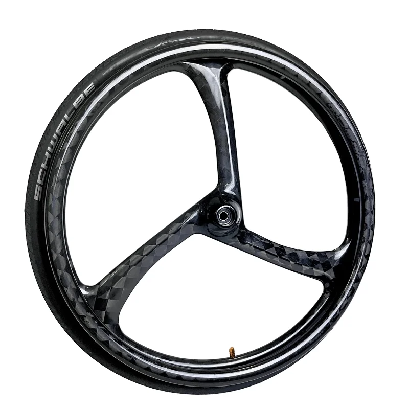 MUNIU Peças no atacado Pneu de roda traseira manual de fibra de carbono com raios de 24 polegadas para substituição