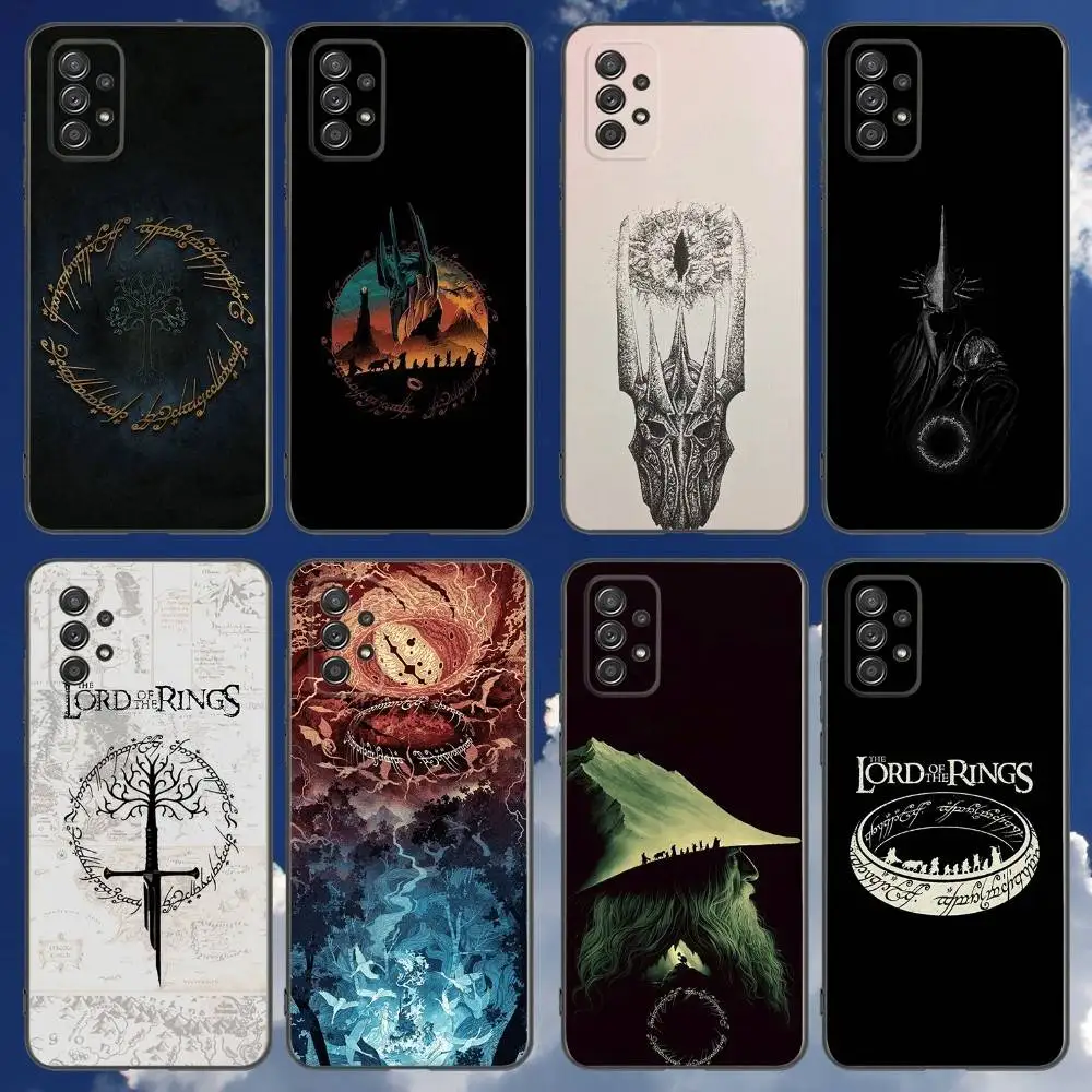 

The Lord of the R-Rings Map Phone Case For Samsung Galaxy A 91,80,73,72,71,53,52,51,22,5G Shockproof Soft Black Cover